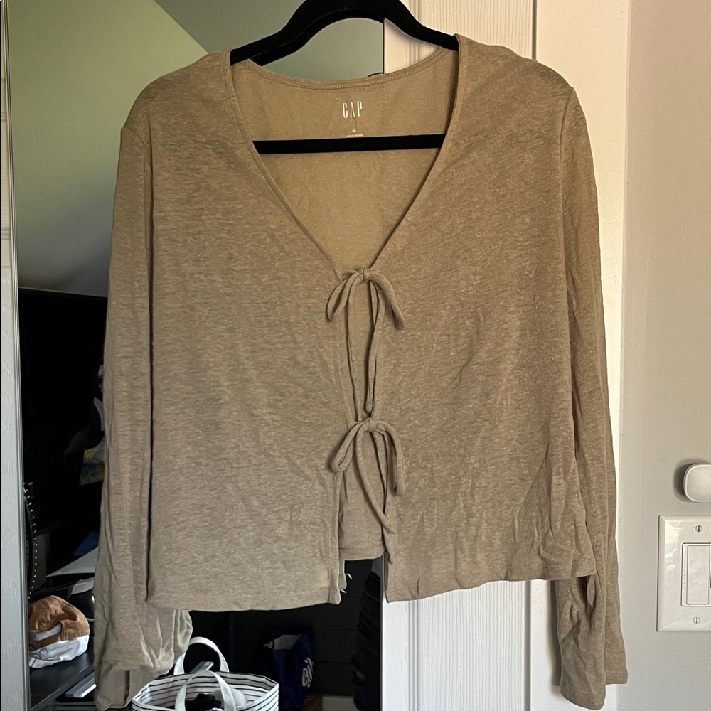 GAP Women's Tie-Front Light Cardigan